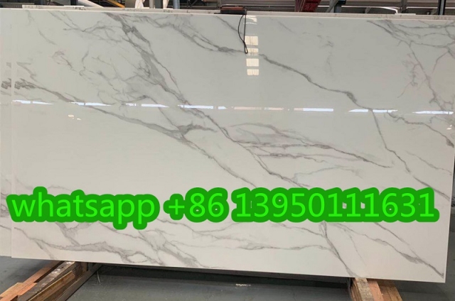 Statuario Nano Glass Slabs 112x64