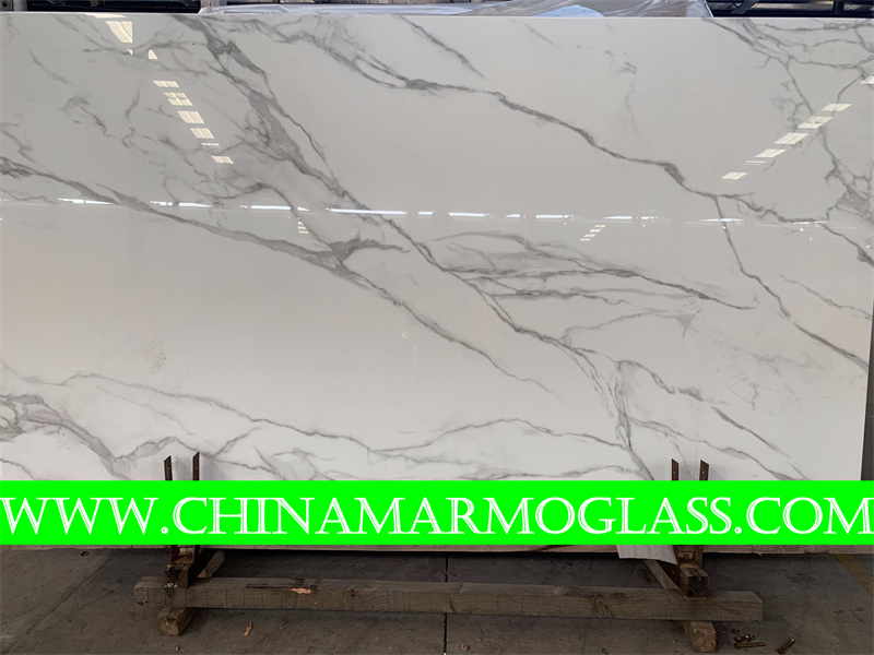 Calacatta white Nano Stone slab 