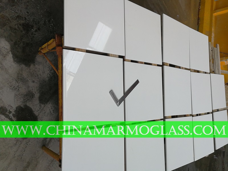 Glass Thaoss White Tile 24" x 12" x 1/2" 