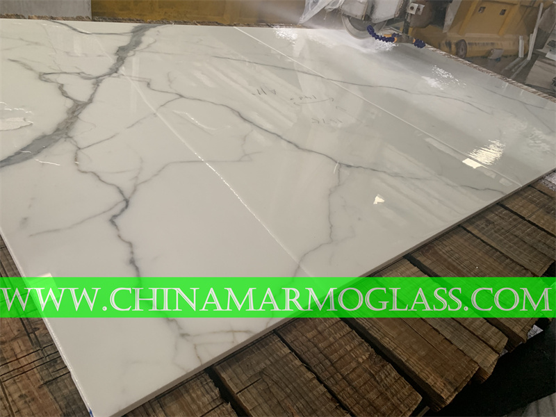 Statuario White Nano Crystallized Glass Stone