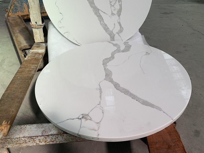 White Calacatta Artificial quartz stone Tabletop