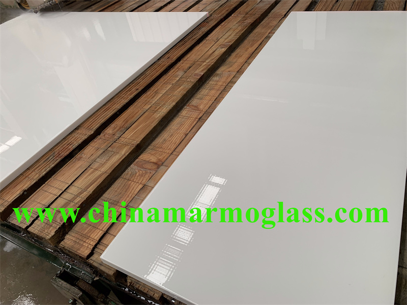 White Nano Crystallized Glass Stone Slabs Panels Professional Manufacturer 