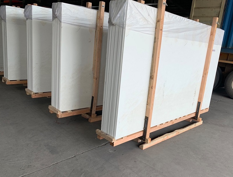 nano crystal white glass slab 3000x1600x18mm ready to load