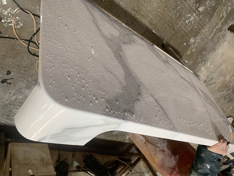 <a href='https://www.chinananoglass.com/nanoglass/nanoglass-slab/calacatta-nanoglass'>Nano Calacatta</a> Marble Veins Stone Nano Crystallized Glass Big Slabs for Table Countertops