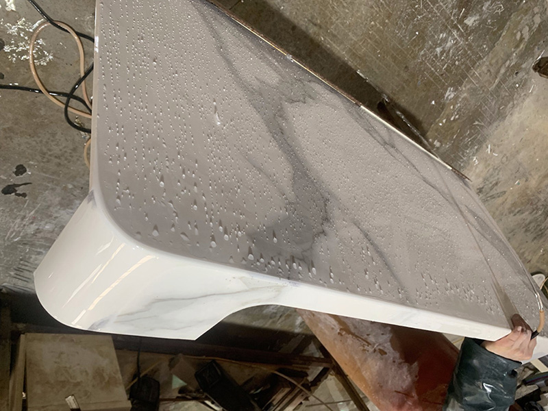 <a href='https://www.chinananoglass.com/nanoglass/nanoglass-slab/calacatta-nanoglass'>Nano Calacatta</a> Marble Veins Stone Nano Crystallized Glass Big Slabs for Table Countertops